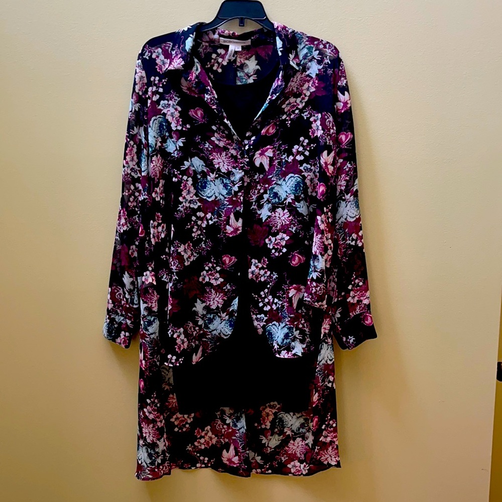 Dress with floral cover